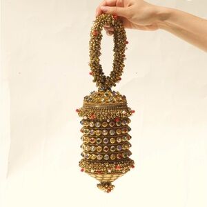 RAMLA Bling Bling Handmade Bag With Colorful Crystals. NWOT